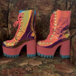 dollskill platform shoes rave shoes size 9